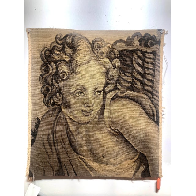 1990s 1990s Italian Handwoven Wool Tapestry Fragment For Sale - Image 5 of 5