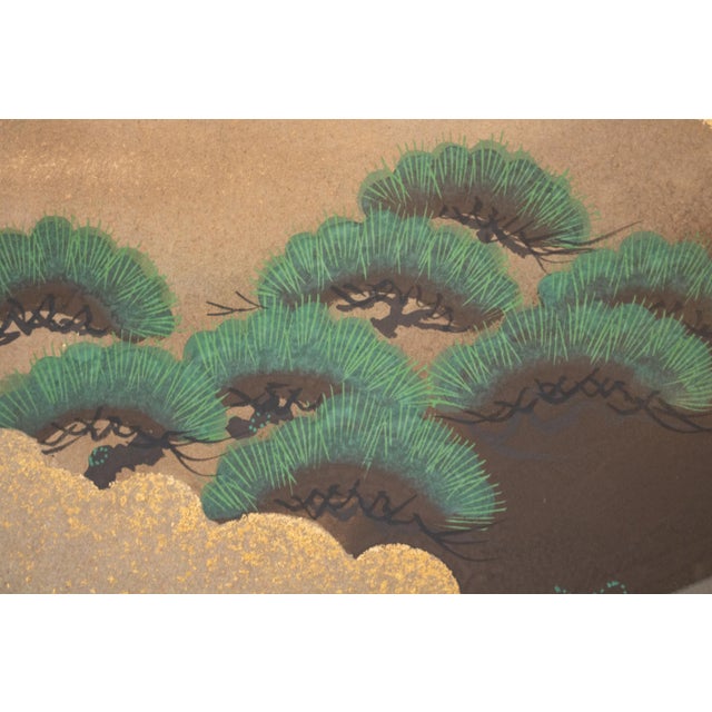 "Sake Brewery", Late Showa Era 1970-1980s Japanese Yamato-E Byobu Screen For Sale - Image 13 of 18