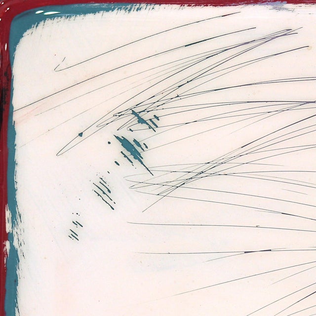 Sunspot 134 - Modern Resin Minimalist Red and White Dual Tone Abstract Artwork by Ricky Hunt For Sale In Los Angeles - Image 6 of 9
