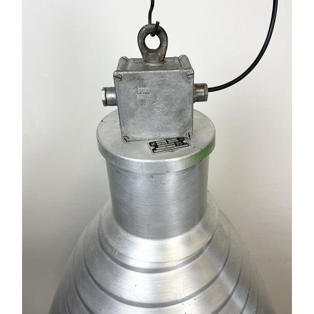 Large Industrial Aluminium Pendant Light from Elektrosvit, 1960s For Sale - Image 6 of 18