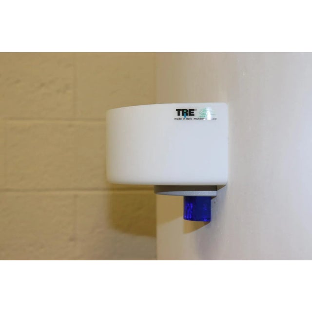 Late 20th Century Modern Carlo Nason Murano Wall Lamp White Glass For Sale - Image 5 of 11