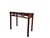 This mid 19th century antique console table features a minimalist, architectural open-frame design with a rich, dark...