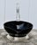 Glass Vintage Clear Swan With Black Glass Bowl on Sterling Silver Base For Sale - Image 7 of 12