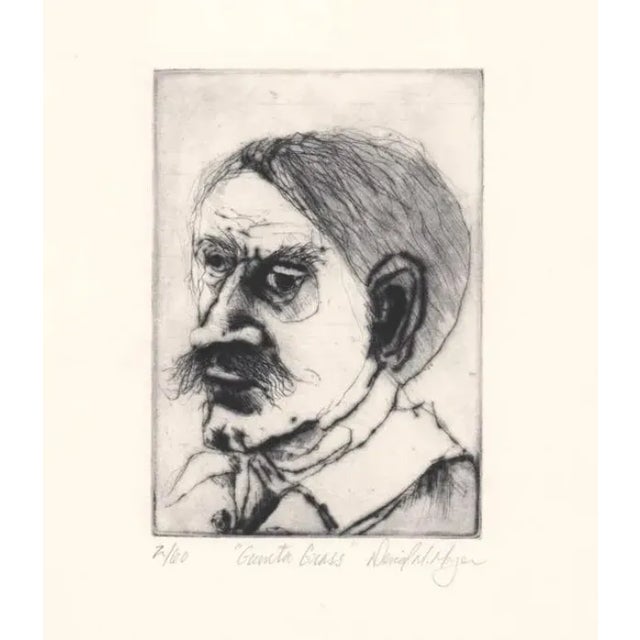 Portraiture David Moyer Portrait Etching For Sale - Image 3 of 3