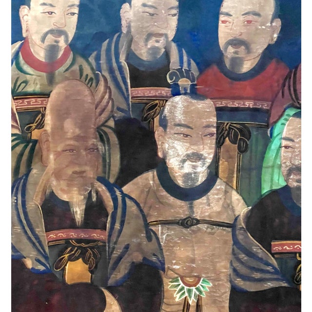 Framed Korean Folk Shamanistic Painting of Seven Stars For Sale - Image 4 of 8