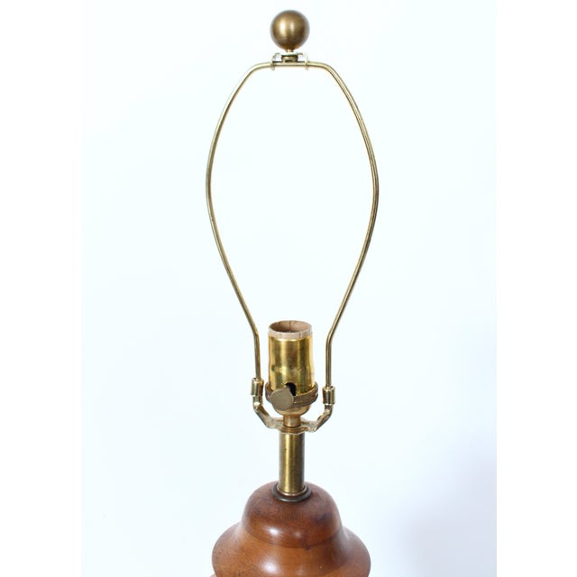 Ginger Jar Table Lamp in Stacked Mixed Hardwood, 1970's For Sale - Image 11 of 12