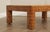 Mid Century Modern Wooden Block Carved Tile Parsons Coffee Table with Wicker Top For Sale - Image 12 of 13