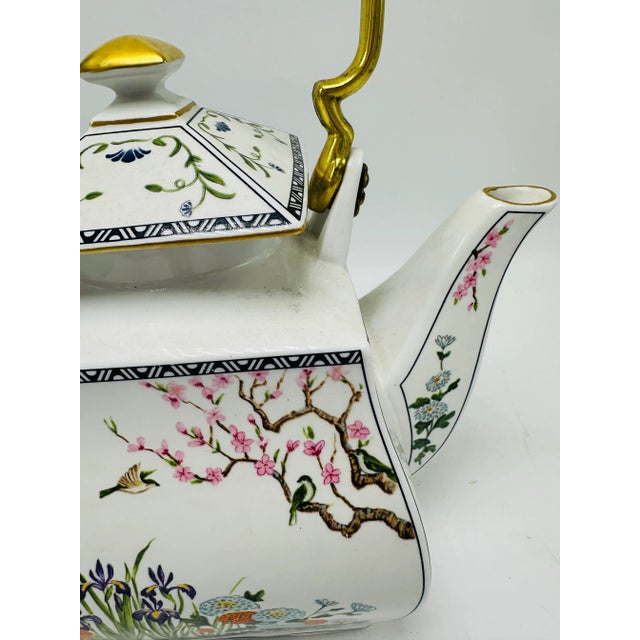 Chinoiserie Vintage Chinoiserie Teapot For Sale - Image 3 of 8