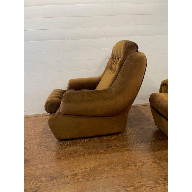 1960s Vintage Polystyrene Golden Brown Seating by Tatra Nabytok, 1960, Set of 3 For Sale - Image 5 of 18
