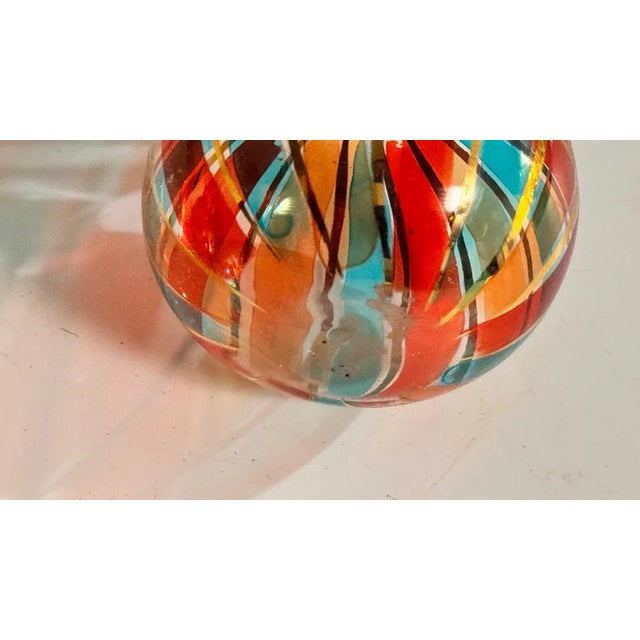 1960s Venetian 24 Karat Gold Hand-Painted Vase by Venini, Italy, 1960s For Sale - Image 5 of 7