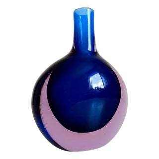 Murano Glass Bottle by Flavio Poli for Seguso Vetri D'Arte, 1960s For Sale