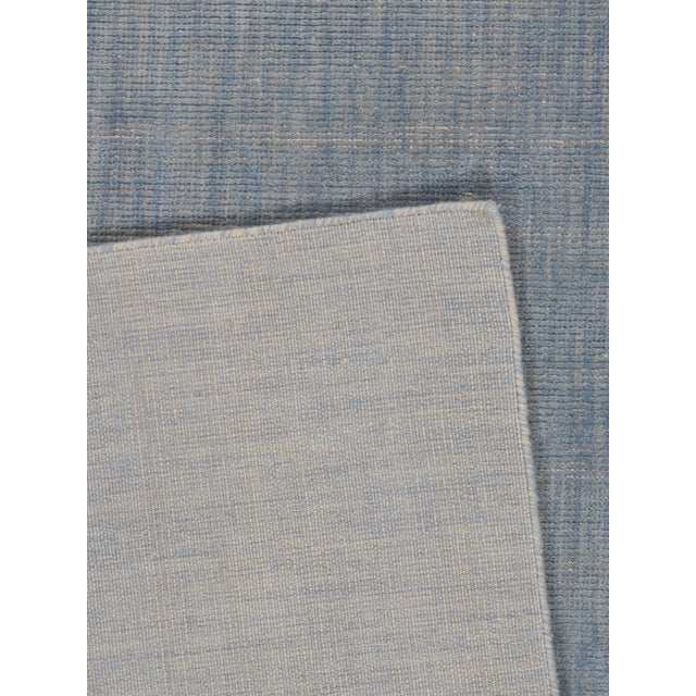 Simplicity Blue Contemporary Handwoven Rug 8ft X 10ft For Sale - Image 12 of 12