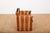 Viennese Armchair in Wooden Construction and Upholstered with Beige Red Linen Bands For Sale - Image 9 of 15