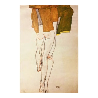 1981 Egon Schiele 20 Erotic Drawings Half Nude Torsos Standing For Sale