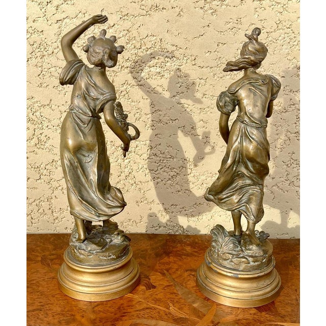 The Lightning and Coup De Vent Statuettes from Lejeune, Set of 2 For Sale - Image 15 of 16