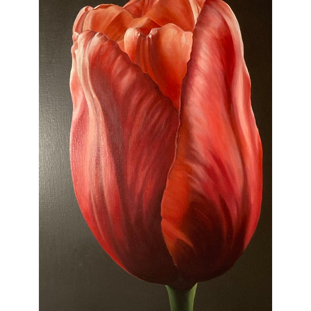 Contemporary Art Tulip # 2 Painted in Bright Dramatic Pink For Sale - Image 4 of 11