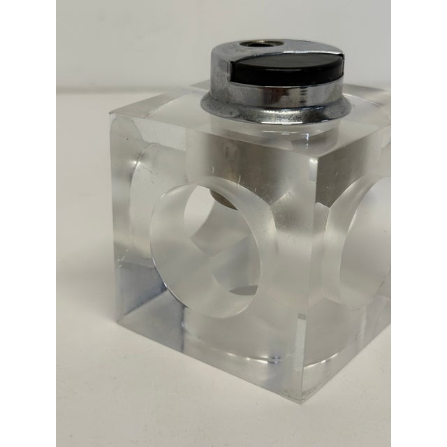 Mid-Century Modern Lucite Table Lighter, Spain 1970s For Sale - Image 9 of 11