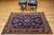 Antique Persian Mahajiran Sarouk Area Rug, Hand-Knotted Wool, Allover Floral Pattern, Navy & Red, 4x6 For Sale - Image 4 of 14