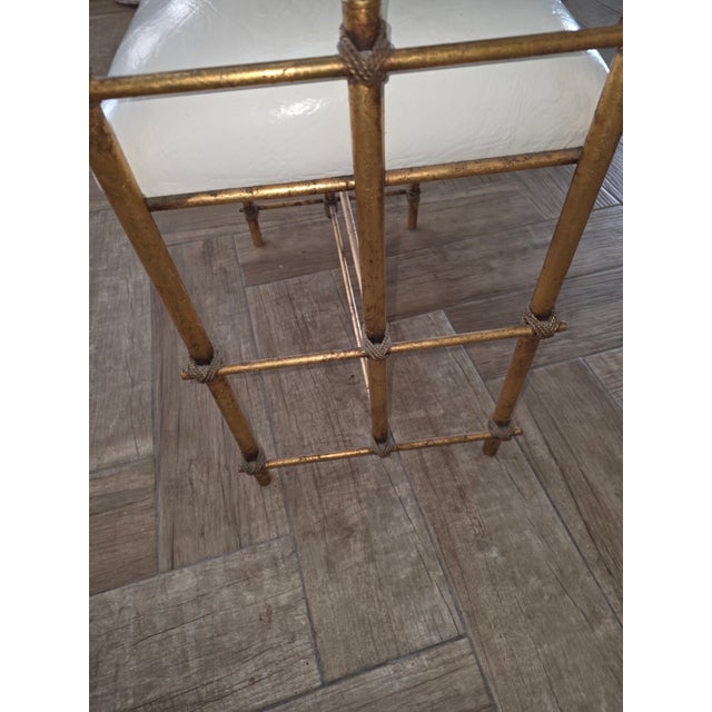 Maitland Smith Gilt Metal Bench For Sale In San Antonio - Image 6 of 12