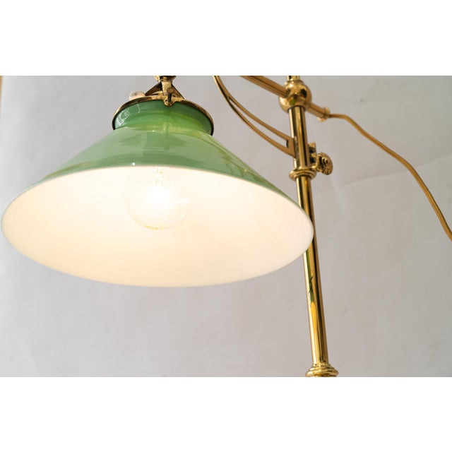 Art Deco Height-Adjustable Swivel Table Lamp with Opal Glass Shade, 1920 For Sale - Image 16 of 18