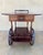 Wood Vintage Wood Tea & Bar Cart with Drop-Leaf Sides and Bottle Holder, 1940s For Sale - Image 7 of 10