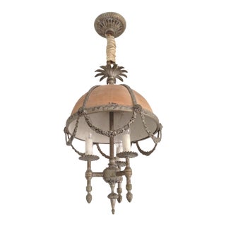 Vintage 1920s Umbrella Pendant Lights - A Pair For Sale