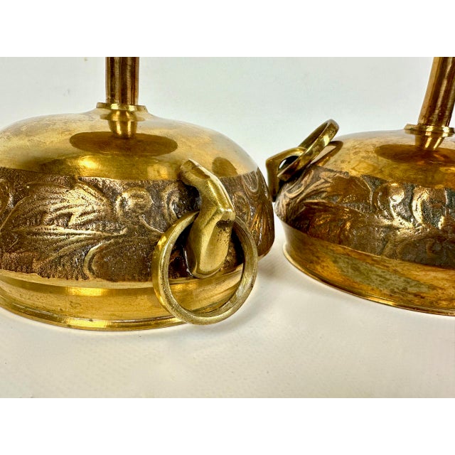 Vintage Danish Brass Footed Pedestal Bowl from Malm, 1950s, Set of 2 For Sale - Image 9 of 11