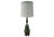 Vintage 1960s unusual Pop Art table lamp with a chrome pedestal that has cutouts revealing a green plastic interior....