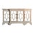Coastal Carved Mirror Door Credenza For Sale