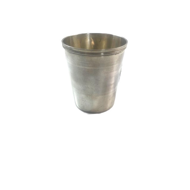 Late 19th Century Puiforcat French Sterling Silver Timbale or Beaker, Engraved "Ss" For Sale - Image 4 of 6