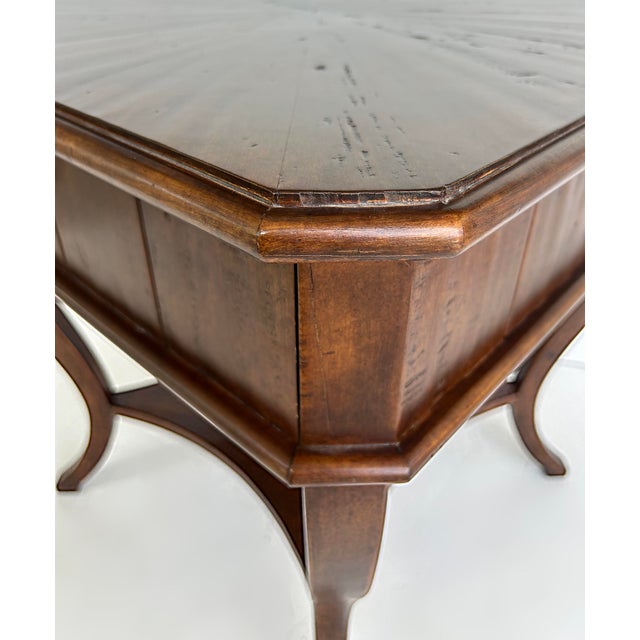 Wood Vintage Wood 2-Tiered Side Table or Nightstand, Cabriole Legs and Single Drawer For Sale - Image 7 of 8