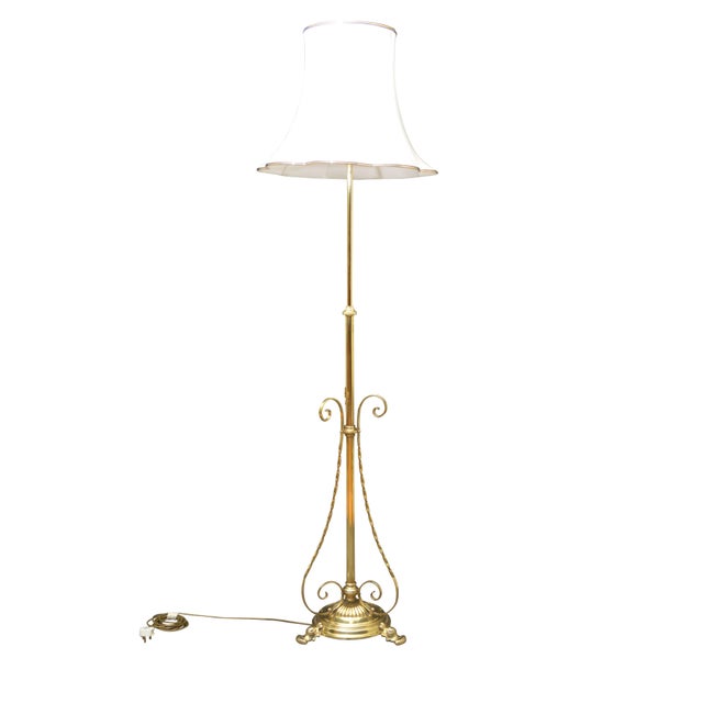 Arts and Crafts English Brass Height Adjustable Floor Lamp, 1900 For Sale - Image 13 of 13