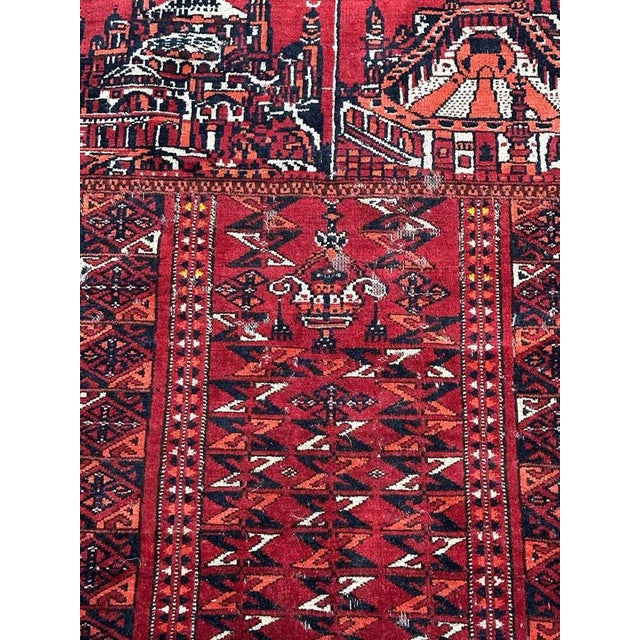 Textile Antique Distressed Tribal Turkmen Rug, 1890s For Sale - Image 7 of 18