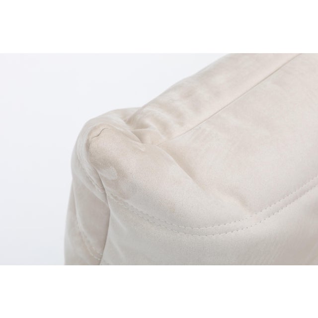 Ligne Roset Vintage Togo Fireside Chair in Soft Ivory Microfibre Restored For Sale - Image 11 of 15