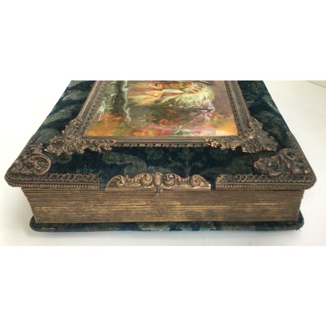 Late 1800s Velvet Photo Album With Celluloid Native American Chief For Sale - Image 4 of 8