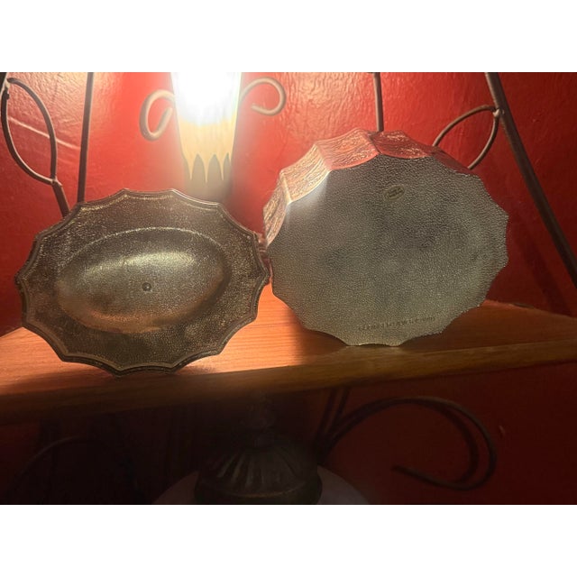 Gothic Silver Plt. Vintage Godinger Red Velvet Lined Trinket Box C. ‘91 For Sale - Image 3 of 10
