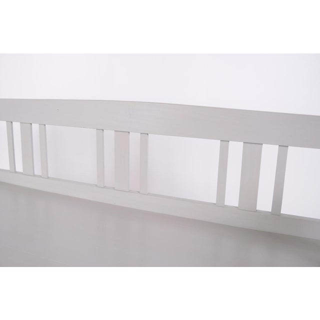 Antique Grey Storage Bench in Pine Wood, 1860s For Sale - Image 5 of 11