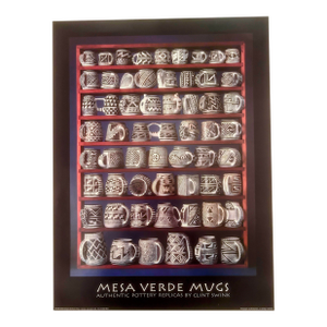 Vintage “Mesa Verde Mugs Authentic Pottery Replicas by Clink Swank” Poster