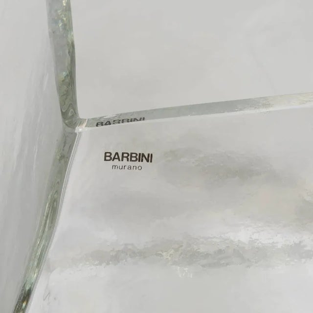 Mid-Century Modern 1970s Mid-Century Barbini Architectural Glass Vases - A Pair For Sale - Image 3 of 8