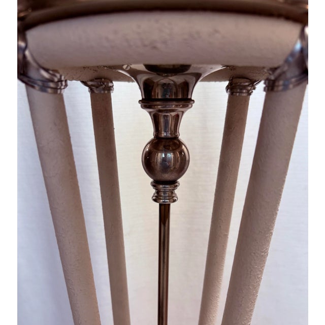 1980s Post-Modern Brass and Metal Floor Lamp With Black Shade by Hart Associates - Art Deco Style For Sale In Mobile - Image 6 of 12