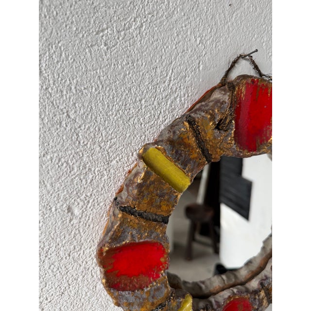 Vintage Ceramic Mirrors, 1950, Set of 2 For Sale - Image 12 of 18