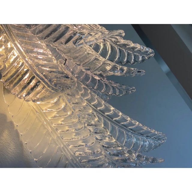 Mid-Century Modern Transparent “Felci” Murano Glass Sconces – A Pair For Sale - Image 3 of 10