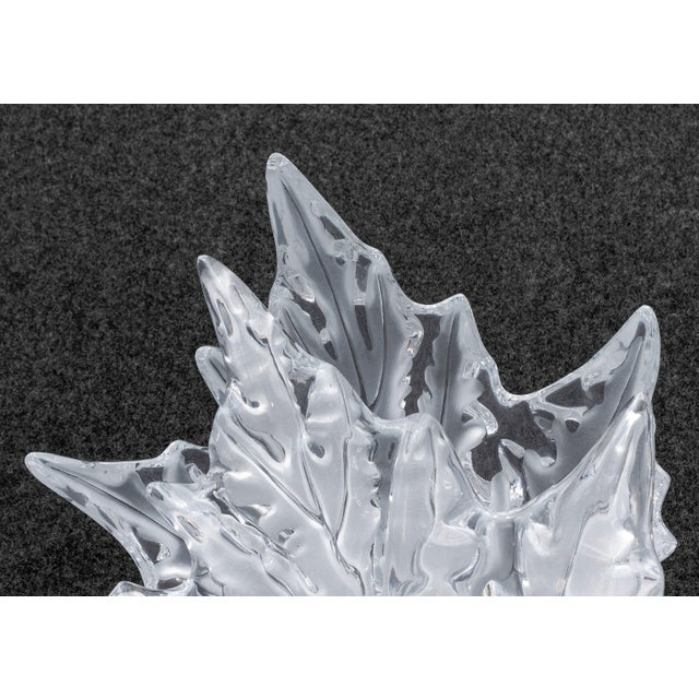 Metal Pair of Lalique Crystal and Chrome "Champs Elysees" Wall Sconces For Sale - Image 7 of 15