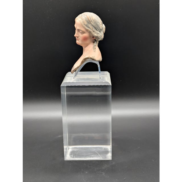 Rustic European Late 18th Century Neapolitan Glass-Eyed Santon Head For Sale - Image 3 of 10