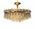 Joe Nye Trillion Large Flush Mount in Hand-Rubbed Antique Brass.