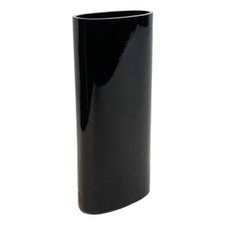 19th Century Victorian Cobalt Blue Glass Oval Vase Insert For Sale