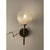 Gradient White Sphere in Black Nikel Wall Sconces, Set of 2 For Sale - Image 3 of 9