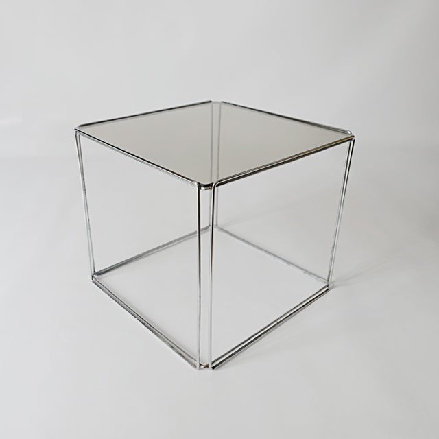 Chrome-Plated Metal and Glass Table by Max Sauze, 1970 For Sale - Image 10 of 18