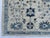 Oushak Handmade Wool Rug With Blue and Ivory Floral Design For Sale - Image 12 of 12