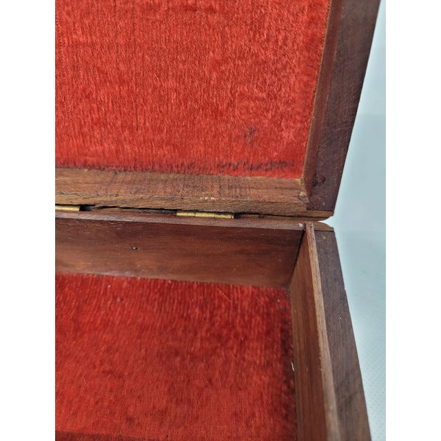 Brass 1980s Vintage Miniature Brass & Wood Box For Sale - Image 8 of 9